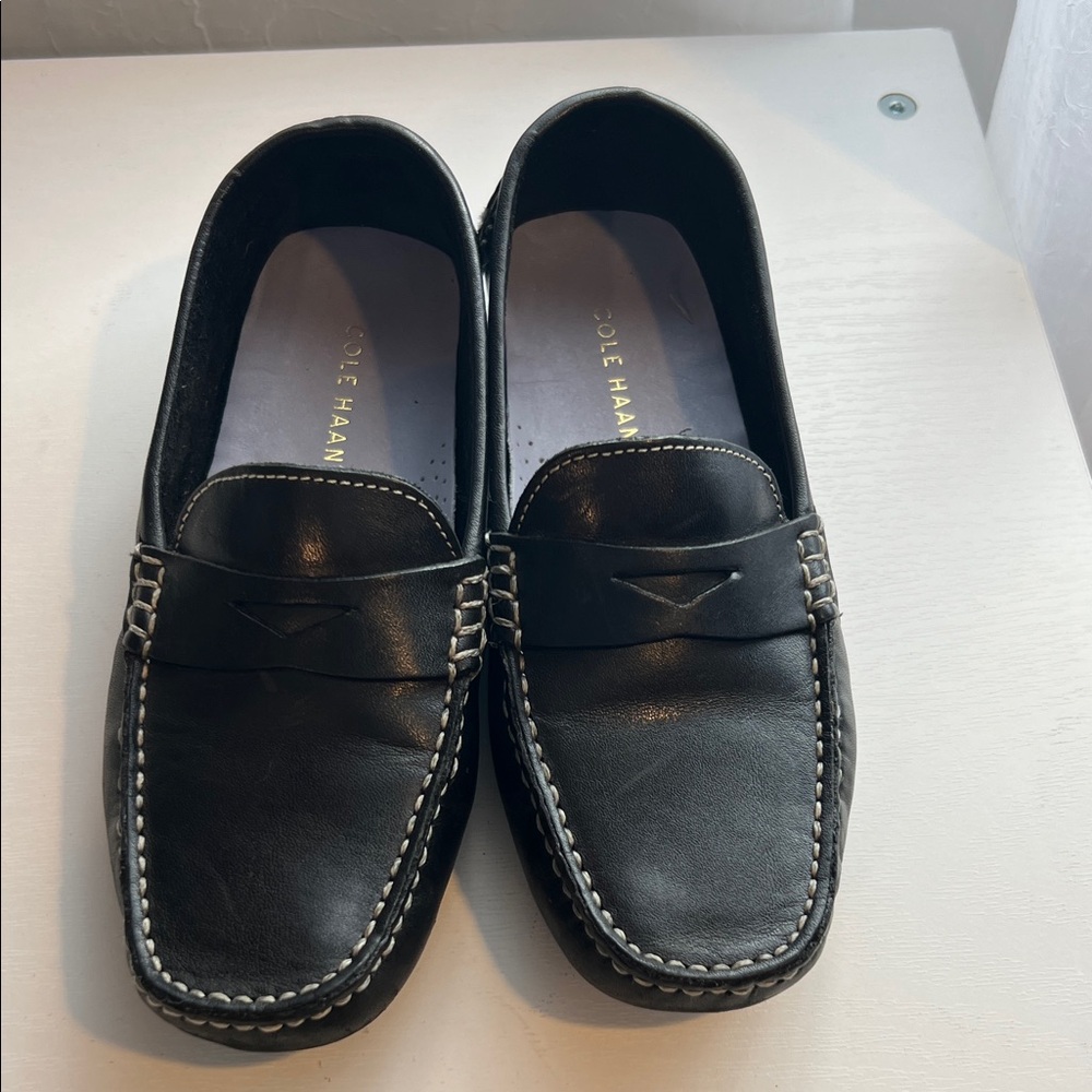 Cole Haan Black Leather Men's Slip-Ons - Picture 1 of 4